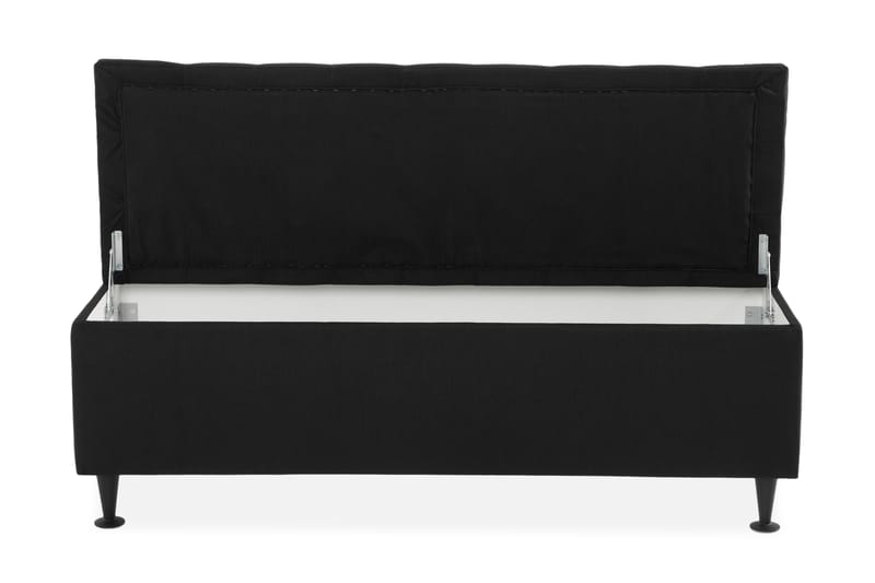 Ella Sengebenk 140cm Rutete - Svart - Møbler - Senger - Sengetilbehør & sengegavl - Oppbevaring til senger