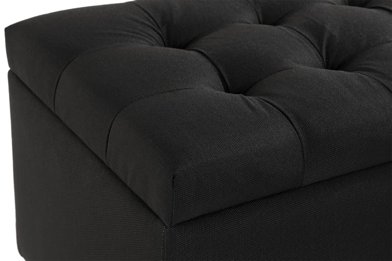 Ella Sengebenk 140cm Rutete - Svart - Møbler - Senger - Sengetilbehør & sengegavl - Oppbevaring til senger