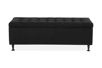 Ella Sengebenk 140cm Rutete - Svart - Møbler - Senger - Sengetilbehør & sengegavl - Oppbevaring til senger