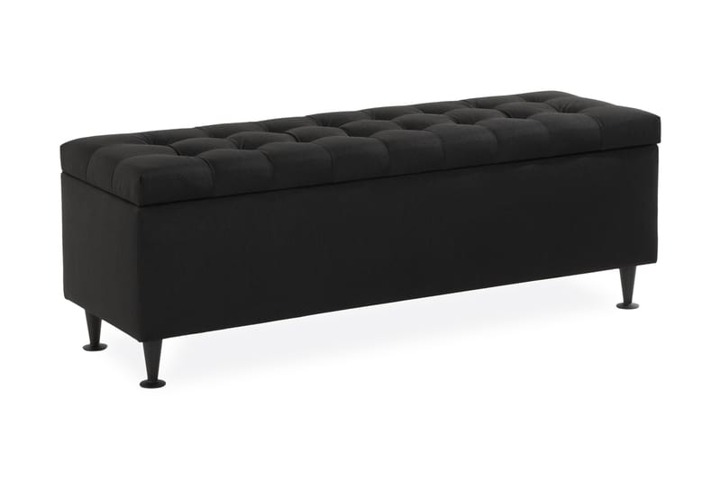 Ella Sengebenk 140cm Rutete, Svart