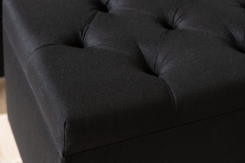 Ella Sengebenk 140cm Rutete - Svart - Møbler - Senger - Sengetilbeh ør & sengegavl - Oppbevaring til senger