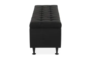 Ella Sengebenk 140cm Rutete - Svart - Møbler - Senger - Sengetilbehør & sengegavl - Oppbevaring til senger
