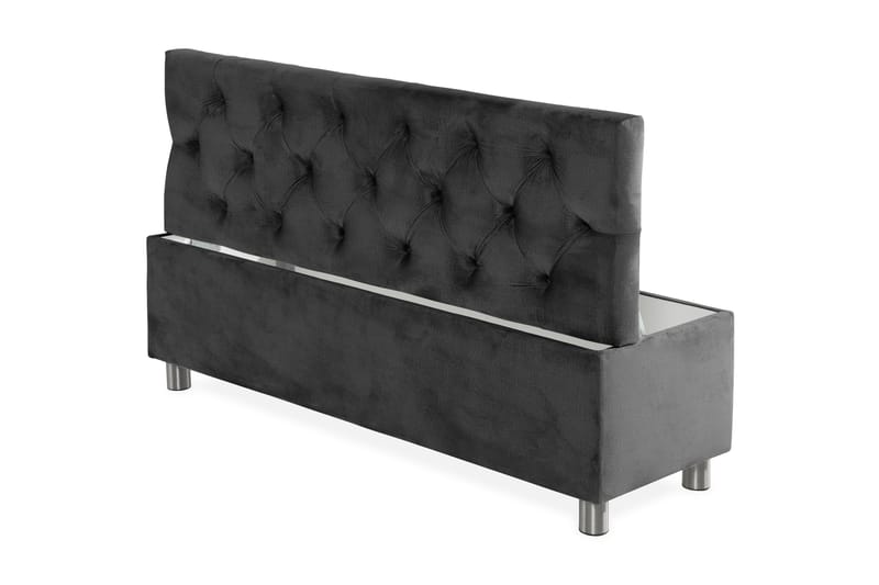 Ella Sengekiste 140cm Dypheftende - Mørkegrå - Møbler - Senger - Sengetilbehør & sengegavl - Oppbevaring til senger