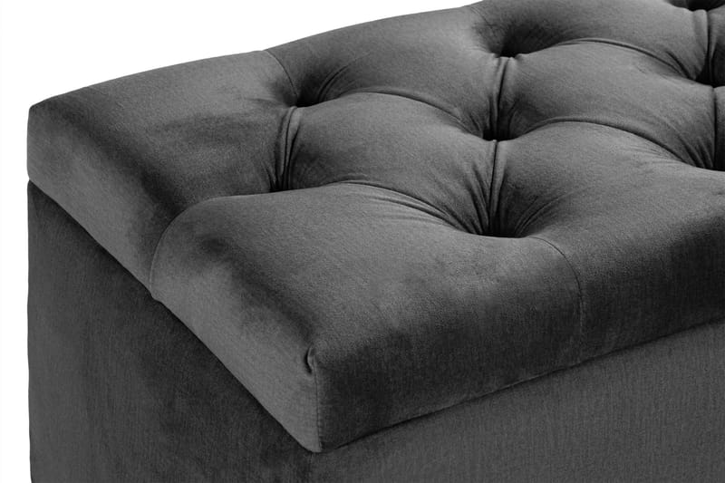 Ella Sengekiste 140cm Dypheftende - Mørkegrå - Møbler - Senger - Sengetilbehør & sengegavl - Oppbevaring til senger