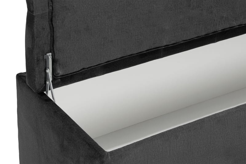 Ella Sengekiste 140cm Dypheftende - Mørkegrå - Møbler - Senger - Sengetilbehør & sengegavl - Oppbevaring til senger