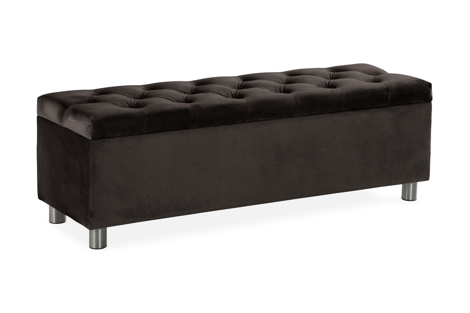 Ella Sengekiste 140cm Dypheftende - Svart