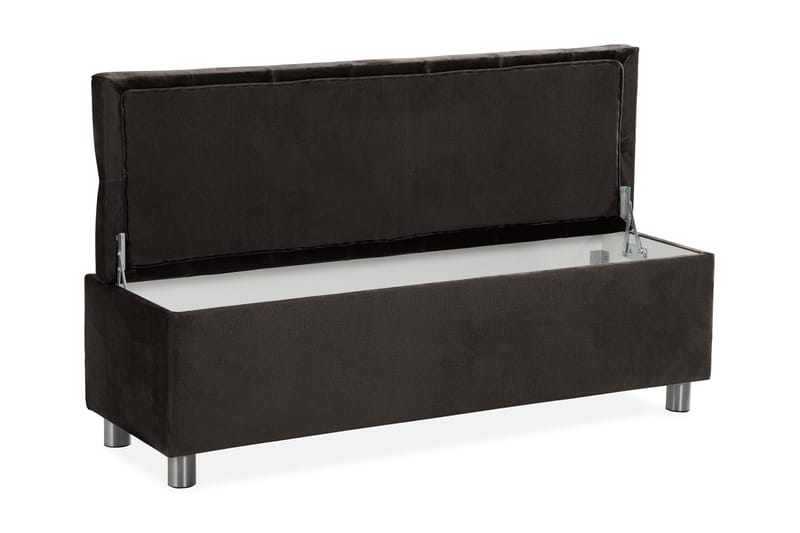 Ella Sengekiste 140cm Dypheftende - Svart - Møbler - Senger - Sengetilbehør & sengegavl - Oppbevaring til senger