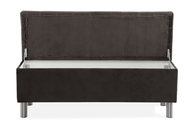 Ella Sengekiste 140cm Rutete - Svart - Møbler - Senger - Sengetilbehør & sengegavl - Oppbevaring til senger