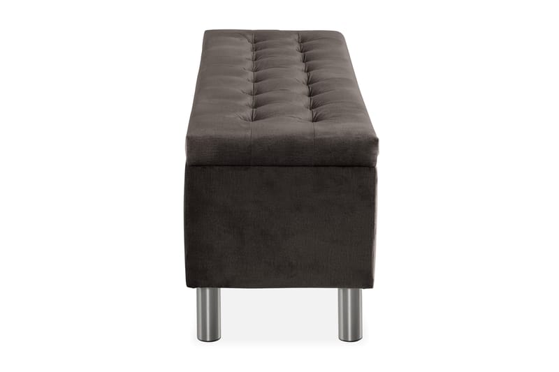 Ella Sengekiste 140cm Rutete - Svart - Møbler - Senger - Sengetilbehør & sengegavl - Oppbevaring til senger