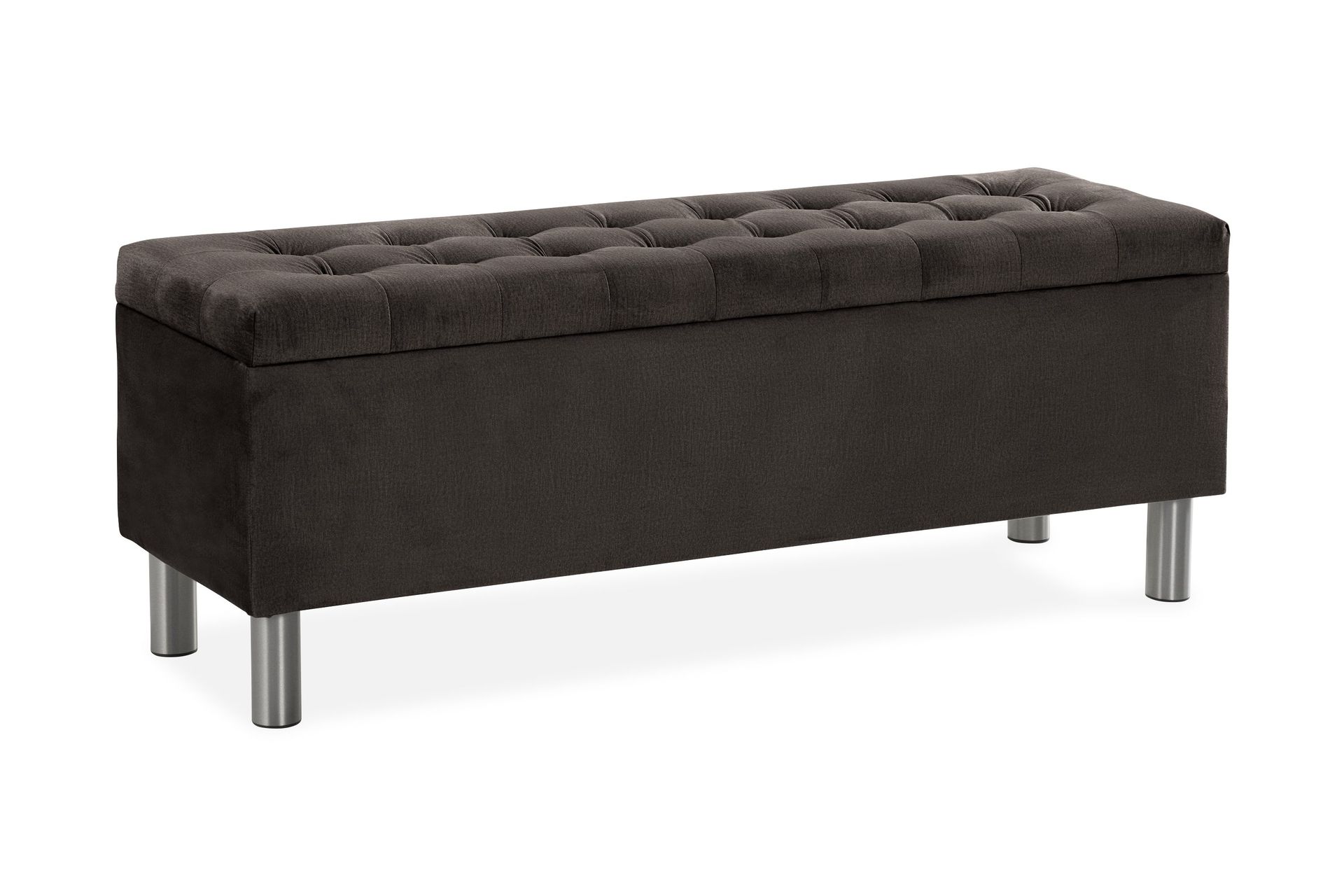 Ella Sengekiste 140cm Rutete - Svart