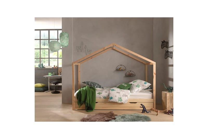 Husseng uten gjerde og skuff Dallas 90x200 cm Naturlig - Naturlig - Møbler - Senger - Sengetilbehør & sengegavl - Oppbevaring til senger