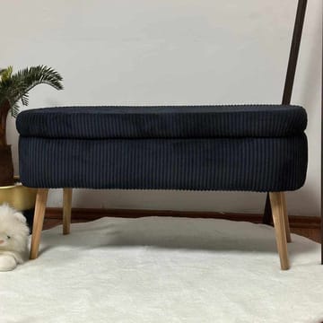 Pouffe with Storage Atelier Del Sofa Svart - Møbler - Senger - Sengetilbehør & sengegavl - Oppbevaring til senger