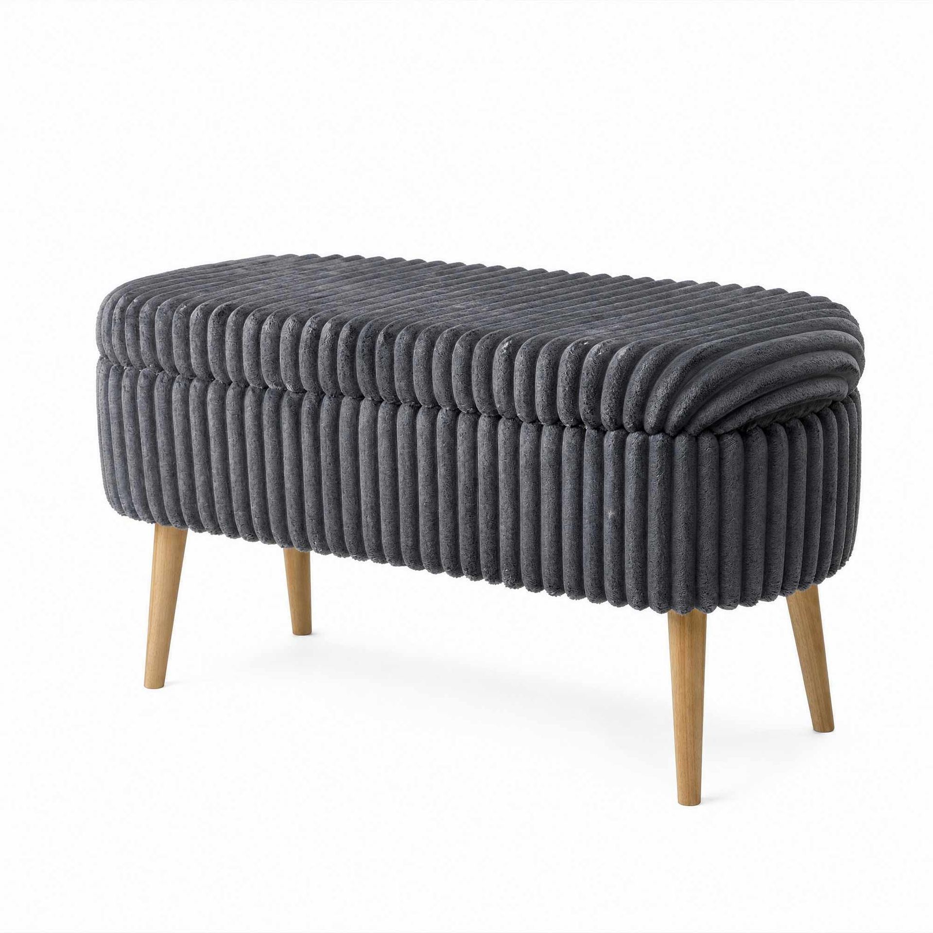 Pouffe with Storage Atelier Del Sofa Toscano Anthracite -