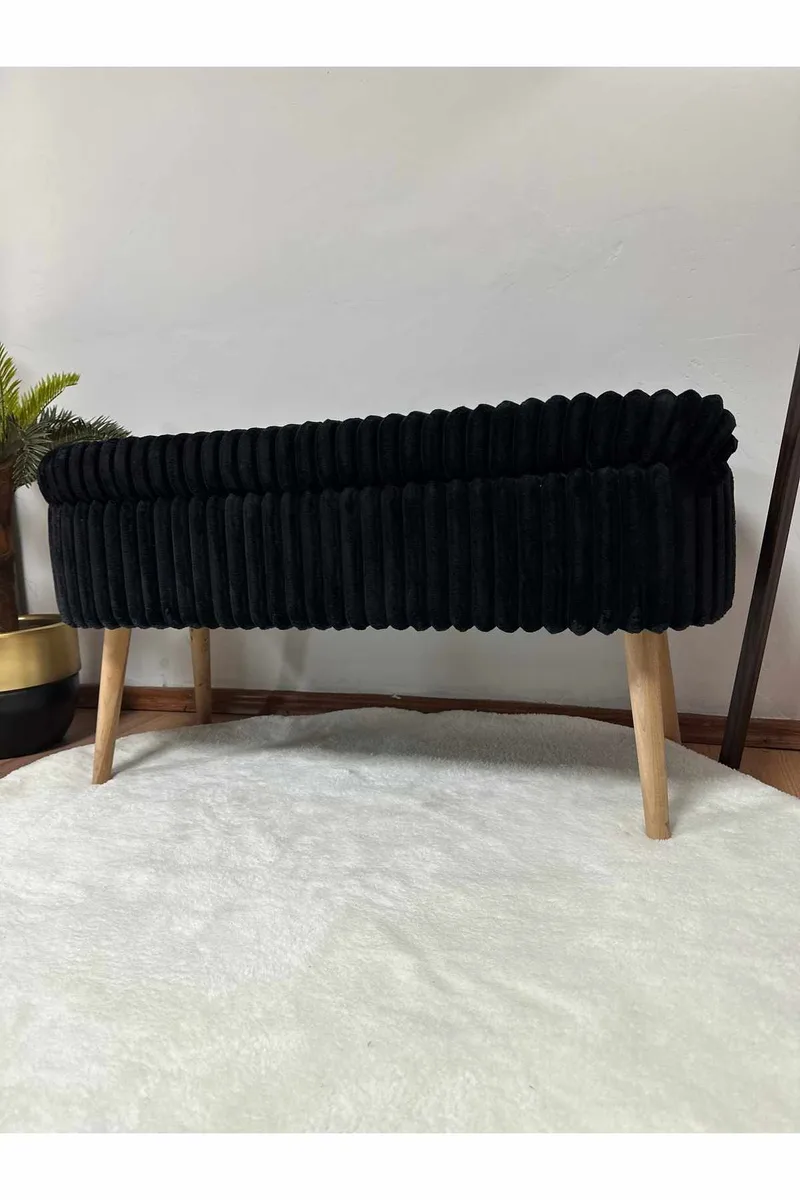 Pouffe with Storage Atelier Del Sofa Toscano Black - Møbler - Senger - Sengetilbehør & sengegavl - Oppbevaring til senger