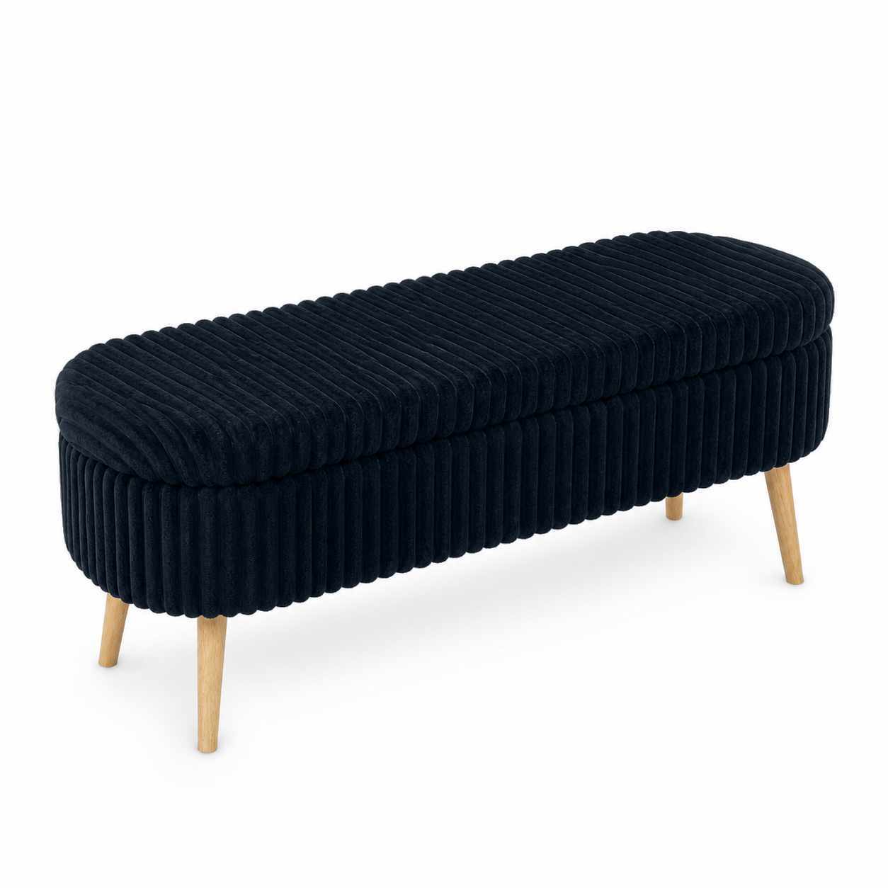 Pouffe with Storage Atelier Del Sofa Toscano Black -