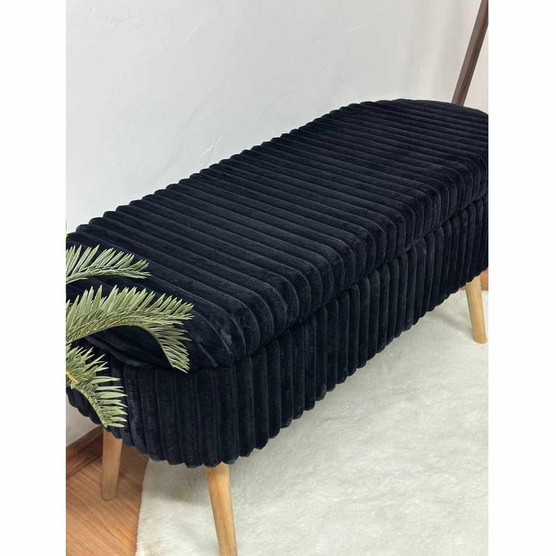 Pouffe with Storage Atelier Del Sofa Toscano Black - Møbler - Senger - Sengetilbehør & sengegavl - Oppbevaring til senger