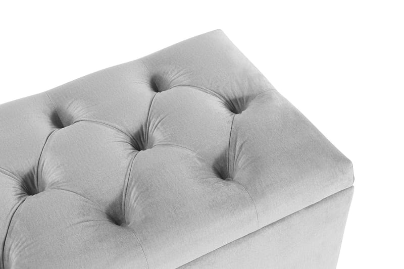 Royal Velvet Sengekiste Fløyel - Lysegrå - Møbler - Senger - Sengetilbehør & sengegavl - Oppbevaring til senger - Sengekiste