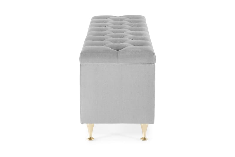 Royal Velvet Sengekiste Fløyel - Lysegrå - Møbler - Senger - Sengetilbehør & sengegavl - Oppbevaring til senger - Sengekiste