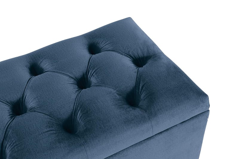 Royal Velvet Sengekiste Fløyel - Mørkeblå - Møbler - Senger - Sengetilbehør & sengegavl - Oppbevaring til senger - Sengekiste