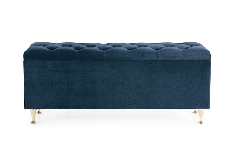 Royal Velvet Sengekiste Fløyel - Mørkeblå - Møbler - Senger - Sengetilbehør & sengegavl - Oppbevaring til senger - Sengekiste