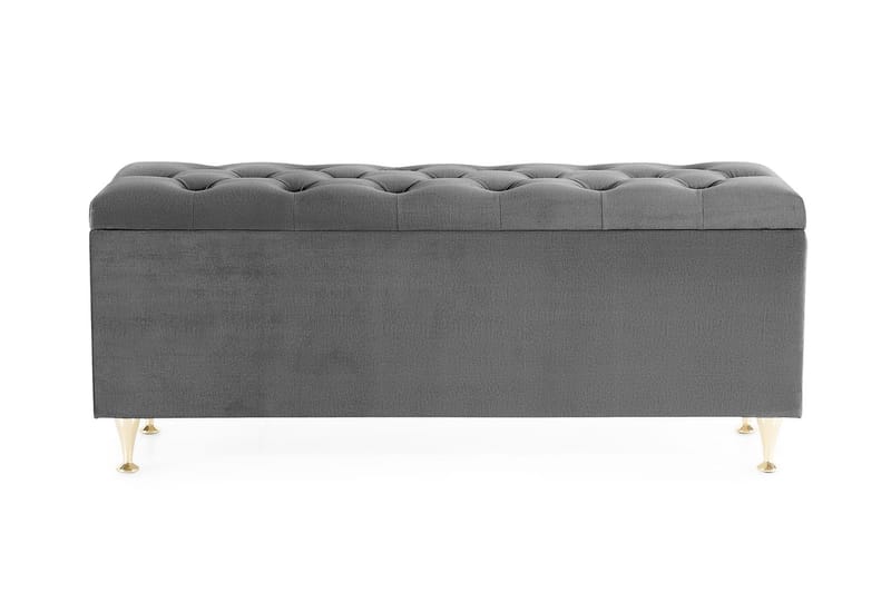 Royal Velvet Sengekiste Fløyel - Mørkegrå - Møbler - Senger - Sengetilbehør & sengegavl - Oppbevaring til senger - Sengekiste