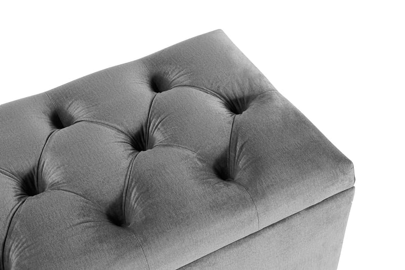 Royal Velvet Sengekiste Fløyel - Mørkegrå - Møbler - Senger - Sengetilbehør & sengegavl - Oppbevaring til senger - Sengekiste