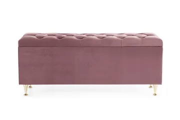 Royal Velvet Sengekiste Fløyel - Rosa - Møbler - Senger - Sengetilbehør & sengegavl - Oppbevaring til senger