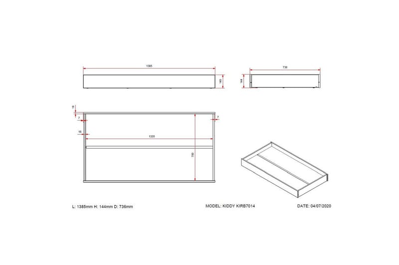 Skuff Kiddy - Møbler - Senger - Sengetilbehør & sengegavl - Oppbevaring til senger