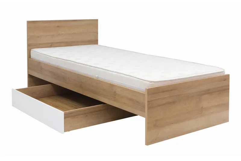 Tarka Sengeskuff - Tre/Natur/Hvit - Møbler - Senger - Sengetilbehør & sengegavl - Oppbevaring til senger