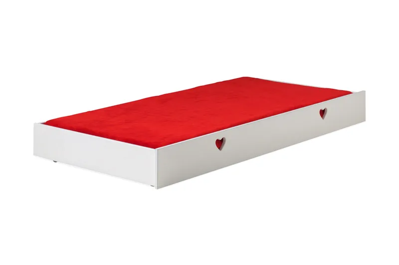 Yolonda Sengeskuff/Oppbevaring Hjerte, Hvit