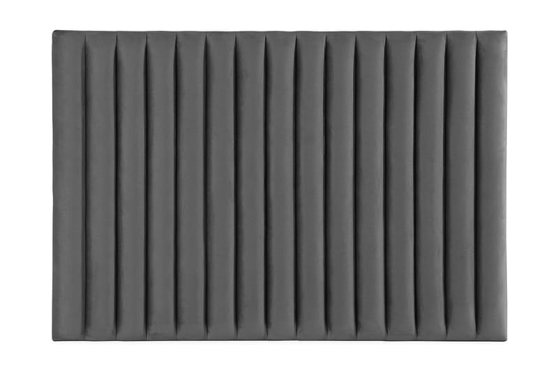 Rakel Sengegavl 160cm, Mørkegrå/Fløyel