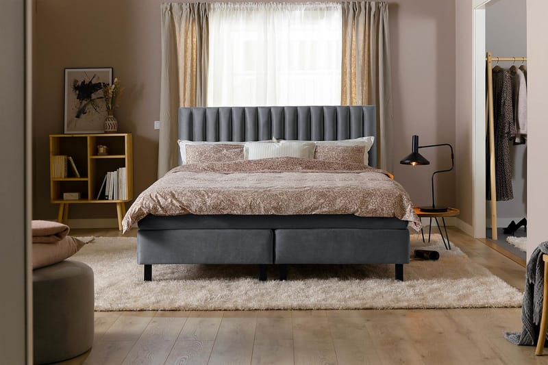 Rakel Sengegavl 160cm - Mørkegrå/Fløyel - Møbler - Senger - Sengetilbehør & sengegavl - Sengegavl