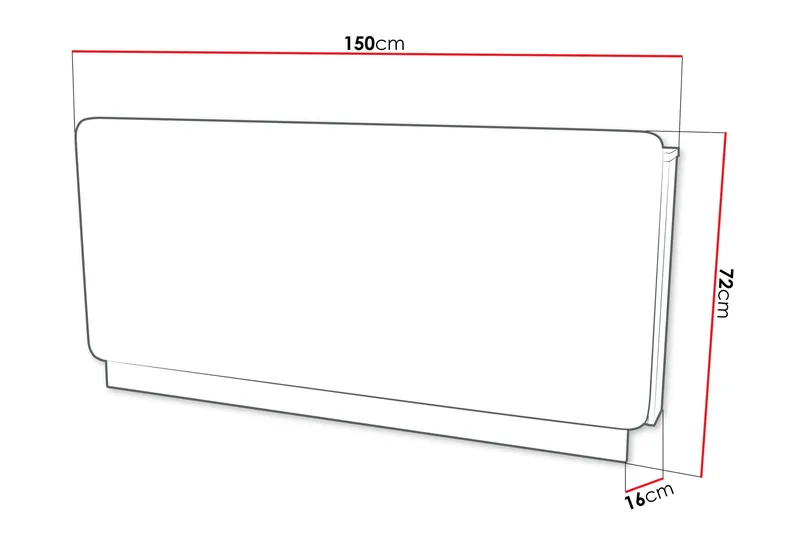 Rauk Sengegavl 150 cm - Beige/Grå - Møbler - Senger - Sengetilbehør & sengegavl - Sengegavl