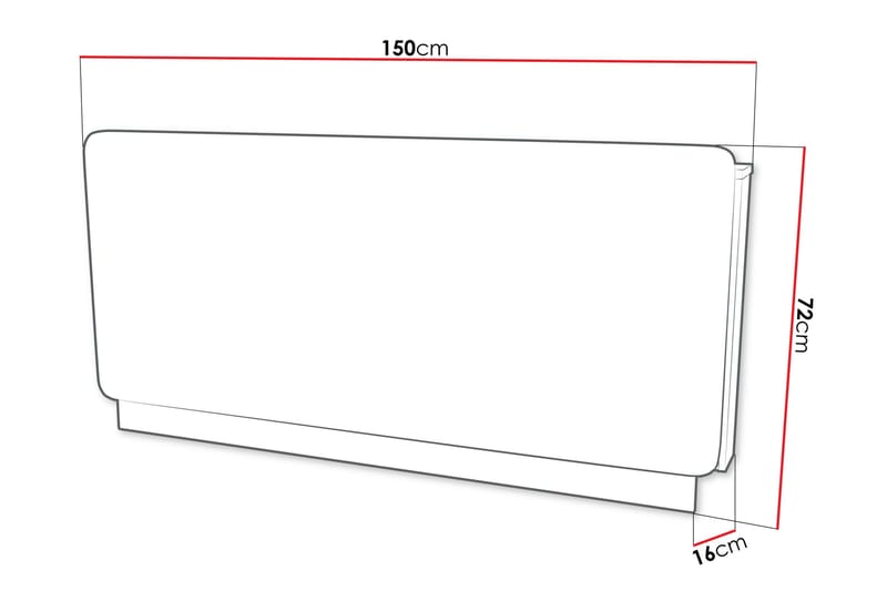 Rauk Sengegavl 150 cm - Beige/Hvit - Møbler - Senger - Sengetilbehør & sengegavl - Sengegavl