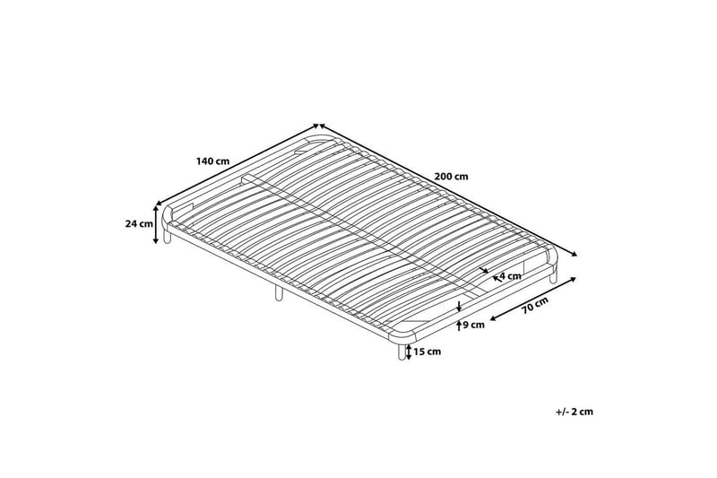 Basic Ribbebunn 140|200 Cm - Hvit - Møbler - Senger - Sengetilbehør & sengegavl - Ribbebunn