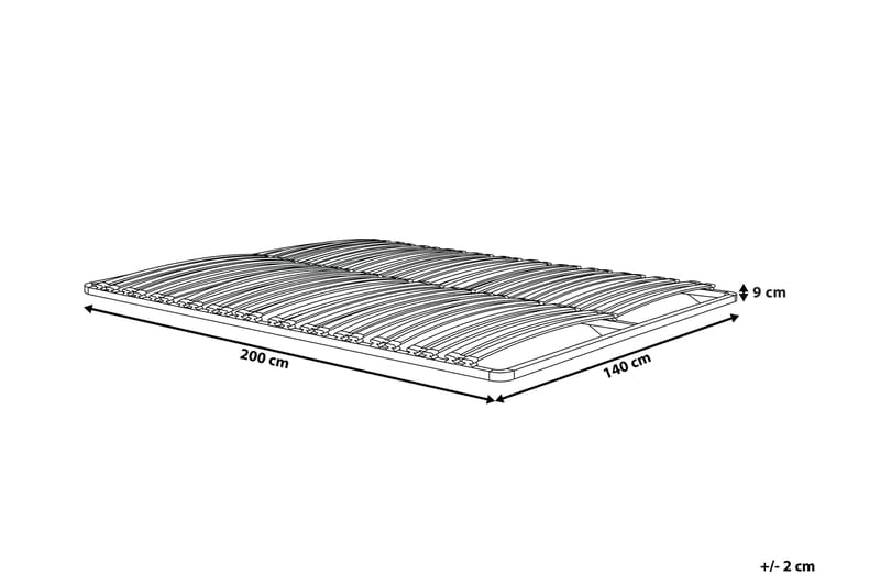 Beronic Ribbebunn 140x200 cm - Svart - Møbler - Senger - Sengetilbehør & sengegavl - Ribbebunn