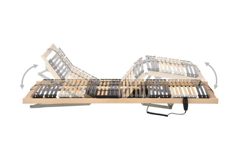 Elektrisk lamellbunn med 42 lameller 7 soner 100x200 cm - Møbler - Senger - Sengetilbehør & sengegavl - Ribbebunn