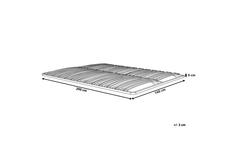Ribbebunn 160x200 cm BASIC - Svart - Møbler - Senger - Sengetilbehør & sengegavl - Ribbebunn