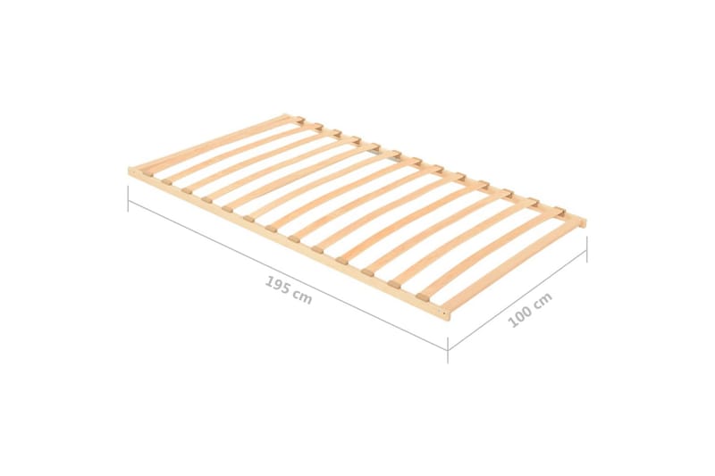 Spilebase med 13 lameller 100x200 cm - Brun - Møbler - Senger - Sengetilbehør & sengegavl - Ribbebunn