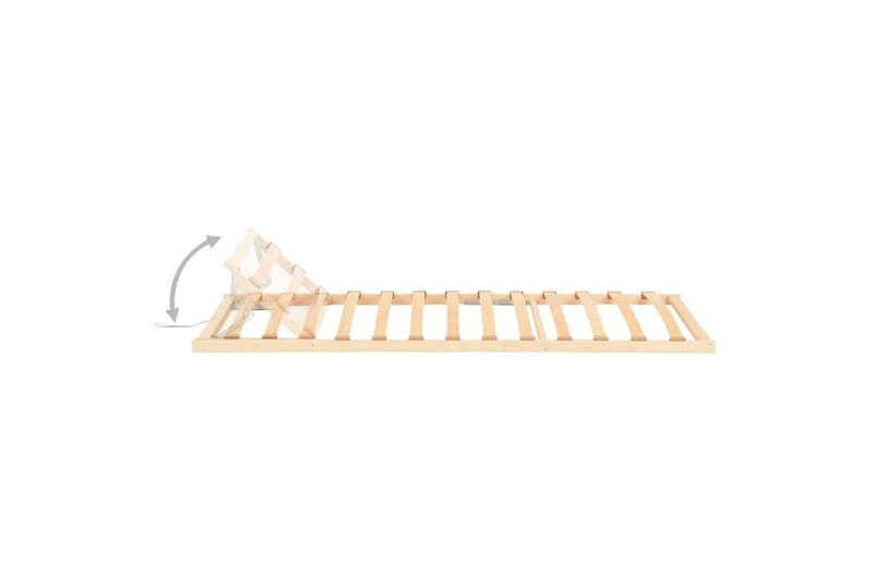 Spilebase med 13 lameller og justerbar hodegavl 70x200 cm - Brun - Møbler - Senger - Sengetilbehør & sengegavl - Ribbebunn
