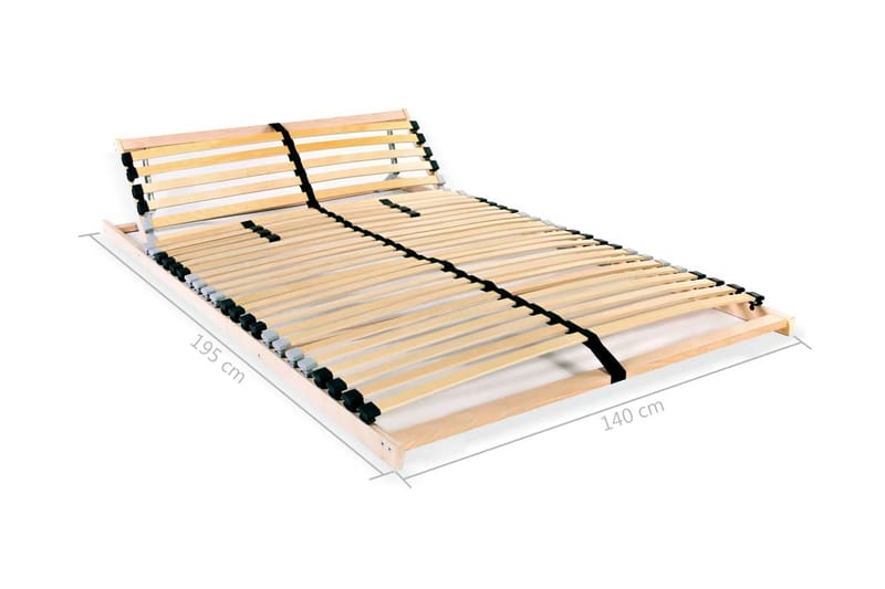 Spilebase med 28 lameller 7 soner 140x200 cm - Tre - Møbler - Senger - Sengetilbehør & sengegavl - Ribbebunn