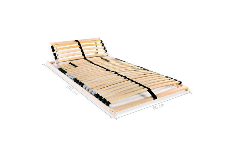 Spilebase med 28 lameller 7 soner 80x200 cm - Tre - Møbler - Senger - Sengetilbehør & sengegavl - Ribbebunn