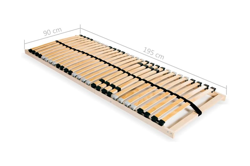 Spilebase med 28 lameller 7 soner 90x200 cm - Tre - Møbler - Senger - Sengetilbehør & sengegavl - Ribbebunn