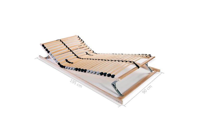 Spilebase med 28 lameller 7 soner 90x200 cm - Tre - Møbler - Senger - Sengetilbehør & sengegavl - Ribbebunn