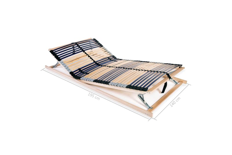 Spilebase med 42 lameller 7 soner 140x200 cm - Tre - Møbler - Senger - Sengetilbehør & sengegavl - Ribbebunn