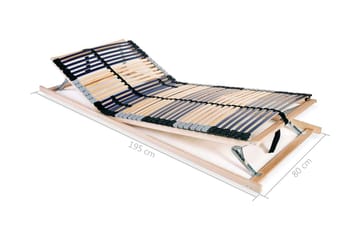 Spilebase med 42 lameller 7 soner 80x200 cm - Tre - Møbler - Senger - Sengetilbehør & sengegavl - Ribbebunn