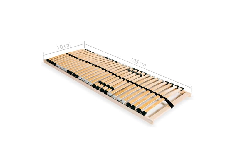 Spilebaser 2 stk med 28 lameller 7 soner 70x200 cm - Møbler - Senger - Sengetilbehør & sengegavl - Ribbebunn