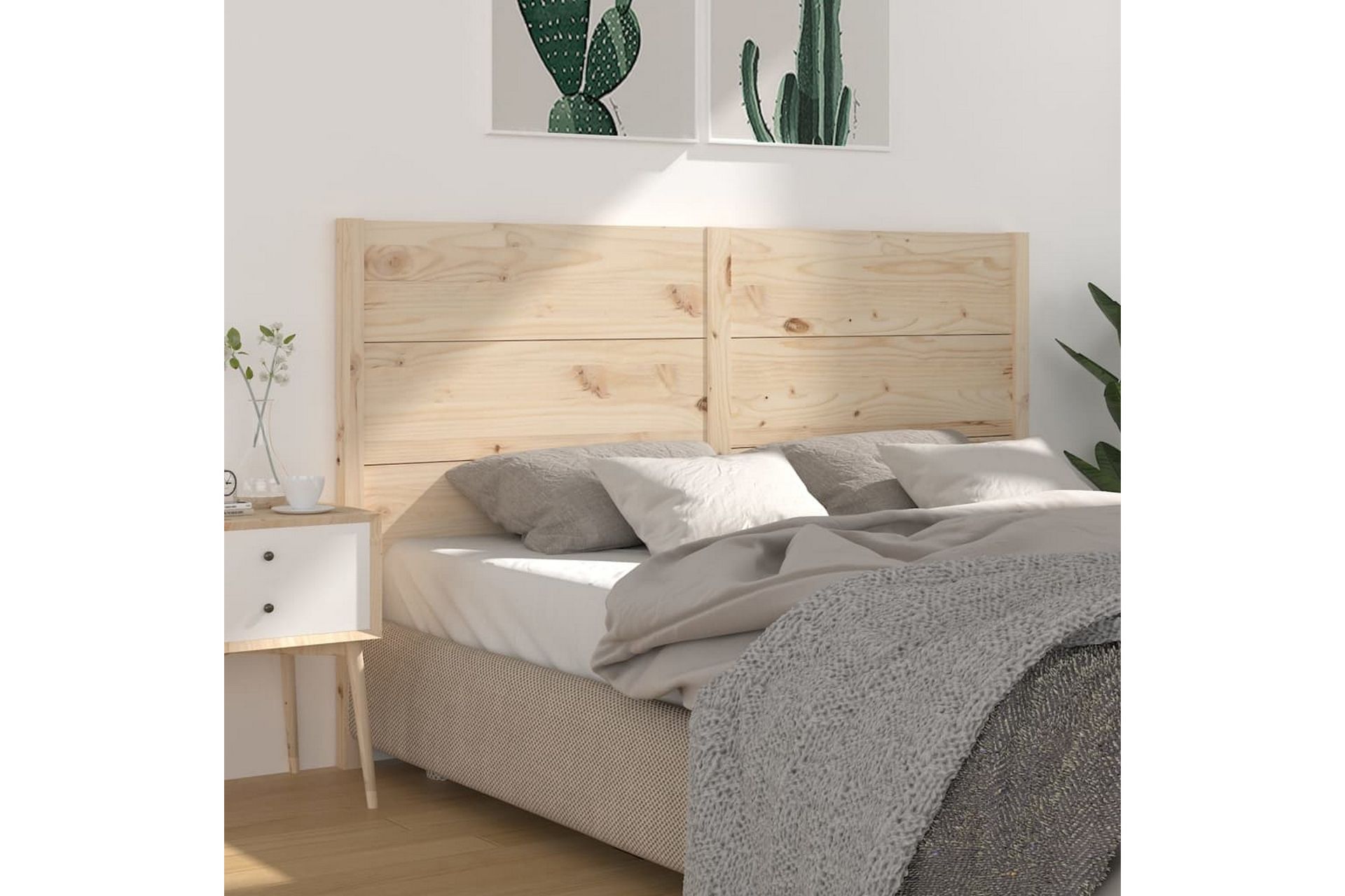 Sengegavl 166x4x100 cm heltre furu - Brun - Møbler - Senger - Sengetilbehør & sengegavl - Sengegavl