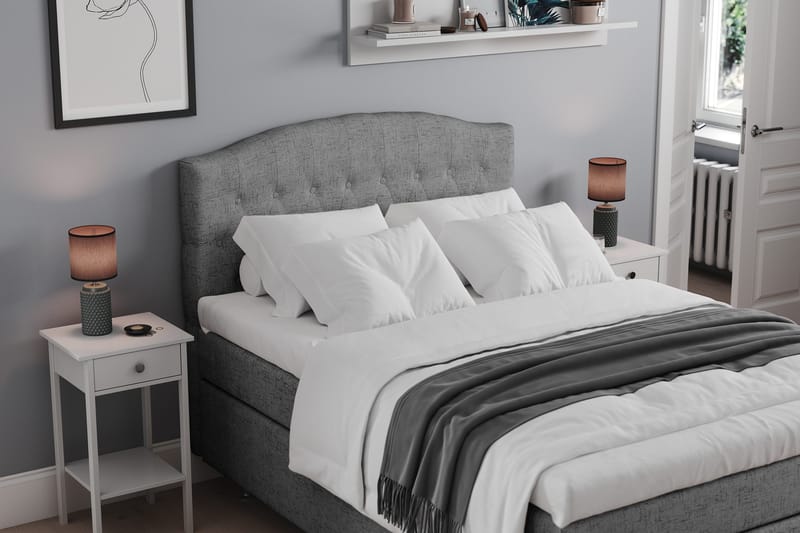 Belda Sengegavl 140 cm Buet - Grå - Møbler - Senger - Sengetilbehør & sengegavl - Sengegavl