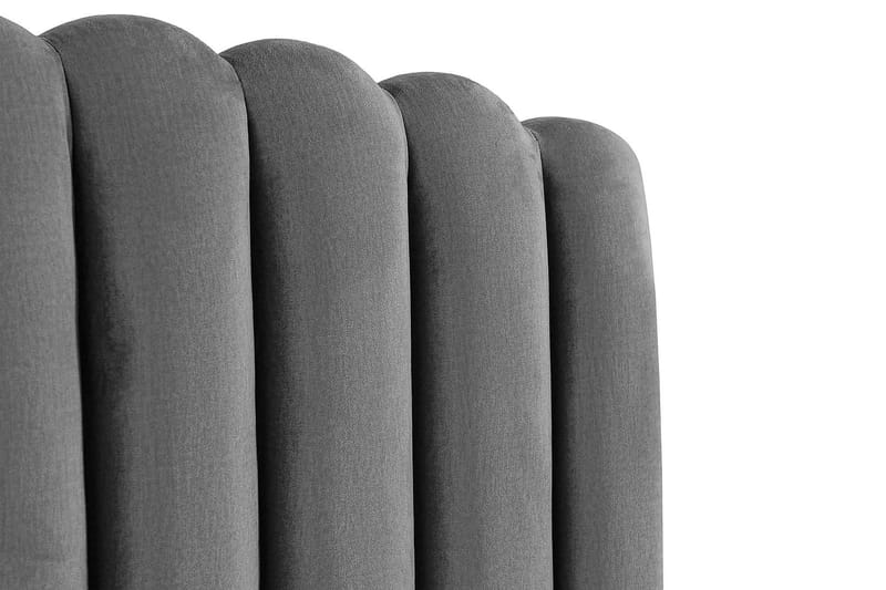 Davia Sengegavl 140 cm - Mørkegrå/Fløyel - Møbler - Senger - Sengetilbehør & sengegavl - Sengegavl